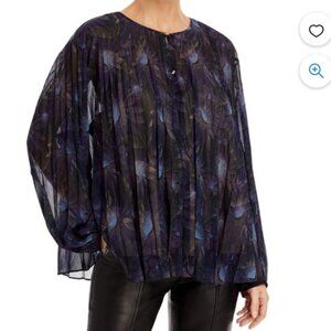 NWT Vince Floral Pleated Blouse